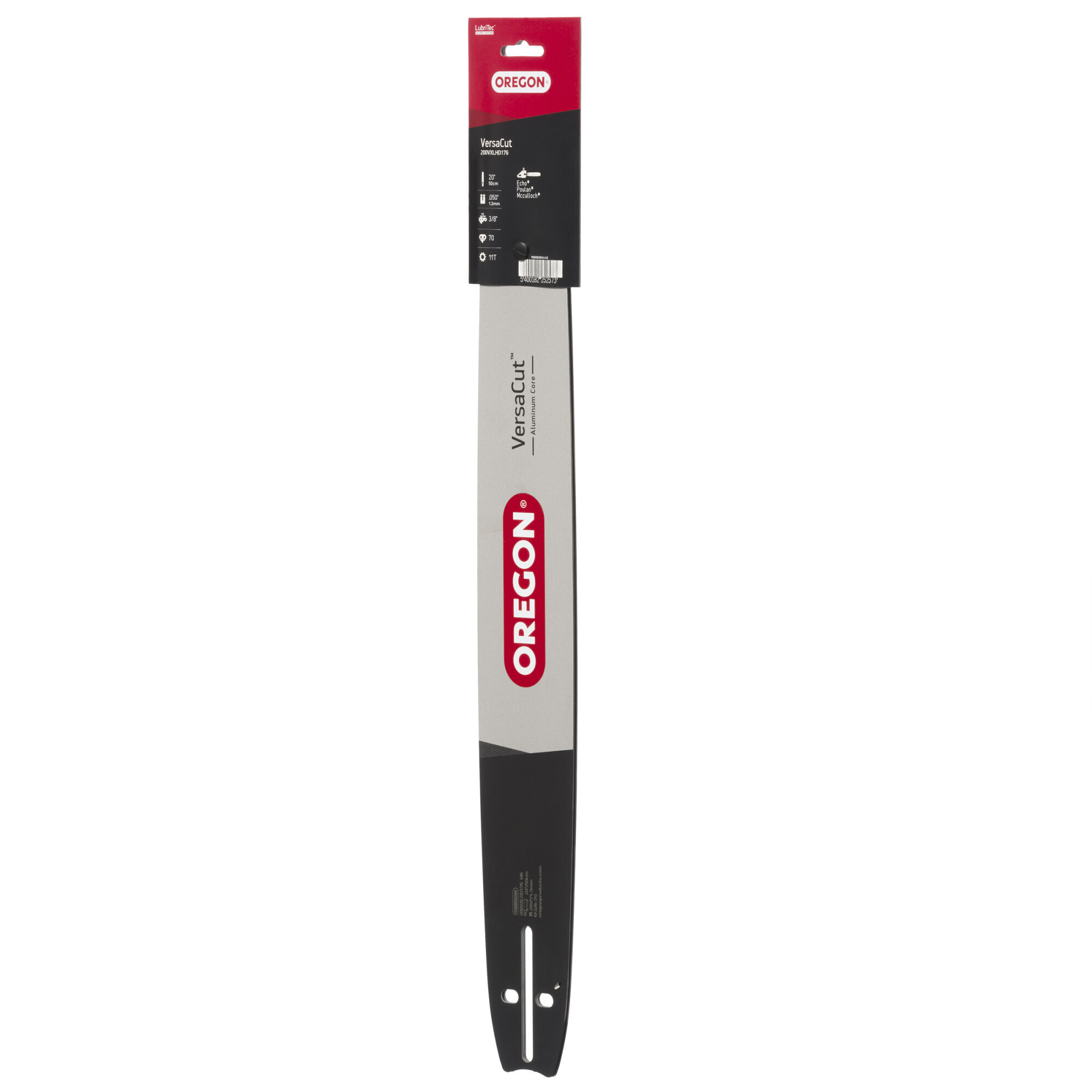 Oregon, VersaCut Chainsaw Guide Bar, Length 20 in, Pitch 3/8 in, Gauge 0.050 in, Model# 200VXLHD176